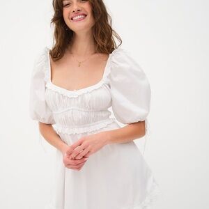 For Love & Lemons Jackson Mini dress in ivory NWT